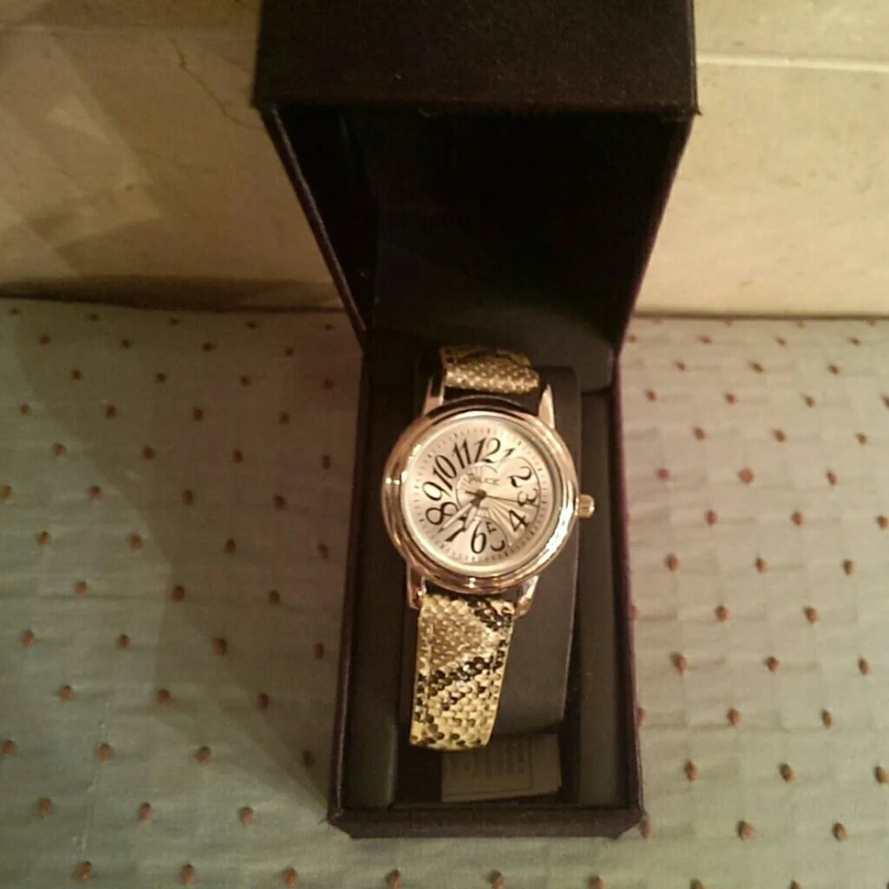 Animal print watch
